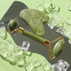 Jade Roller Facial Massager | Manual | With Gua Sha Tool | Natural Skincare | Relax & Refresh