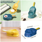 2-in-1 Manual Dumpling Maker & Dough Press Machine | Portable Samosa & Gujiya Mould Tool | Easy Kitchen DIY Pastry Accessory